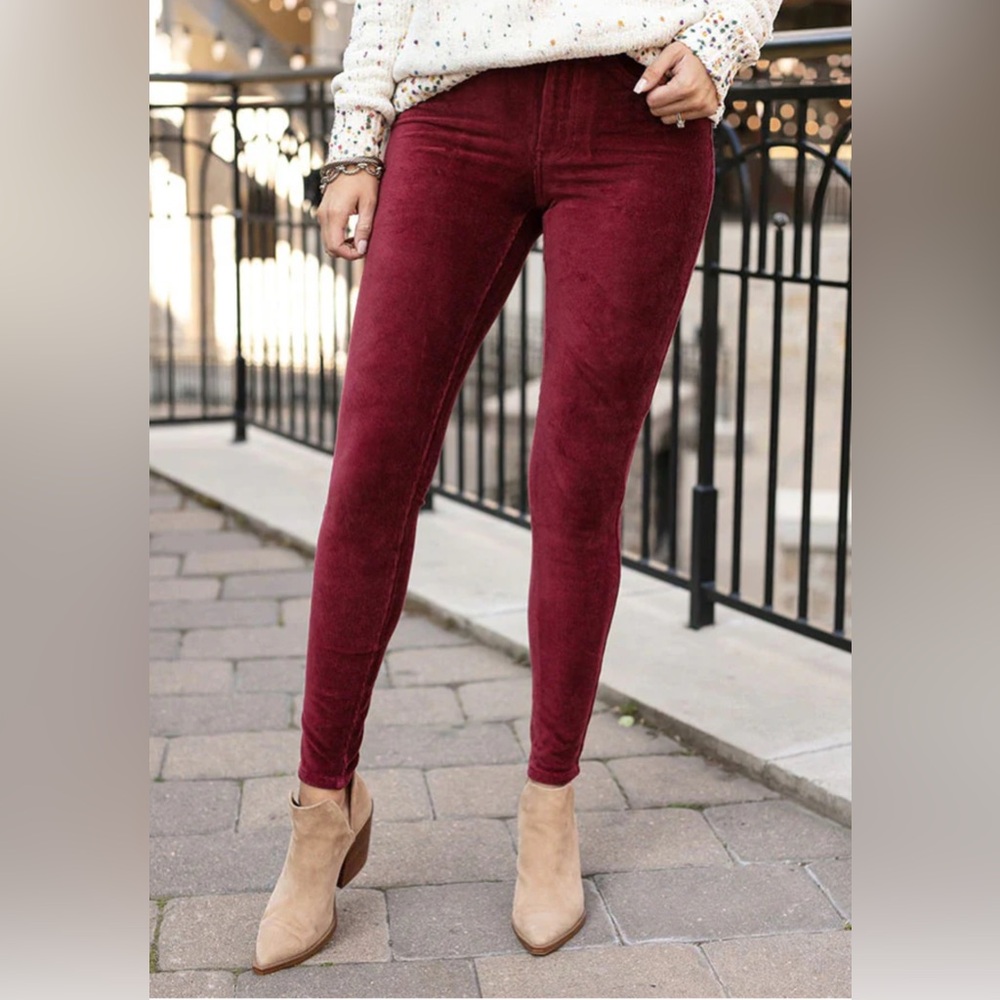 GRACE AND LACE HAPPY PANT CORDUROYS - WINE. Size 12 - Picture 8 of 9